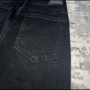 Black American Eagle Distressed Jeans